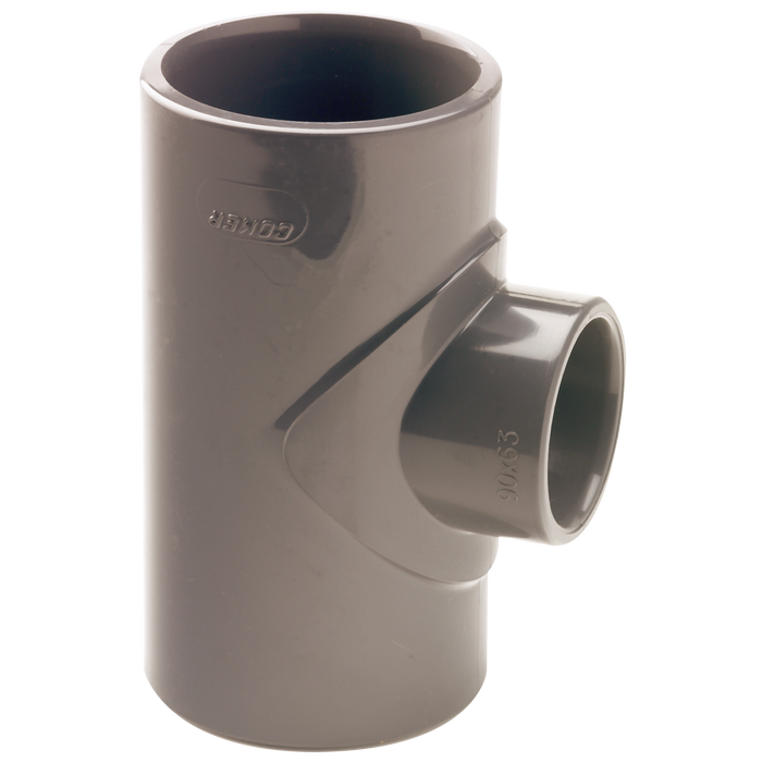 90Mm X 75Mm Upvc Red Branch Tee