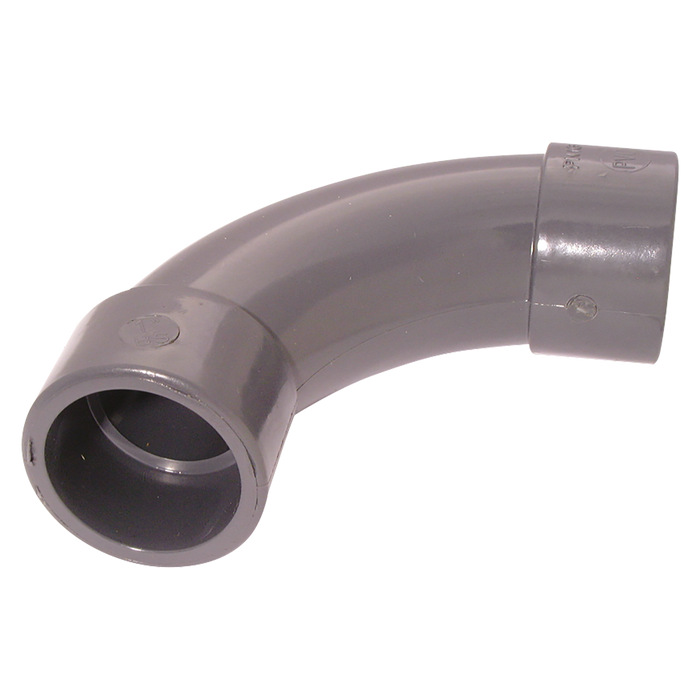 1/2" Id Solvent Bend 90 S/R Upvc Dgrey