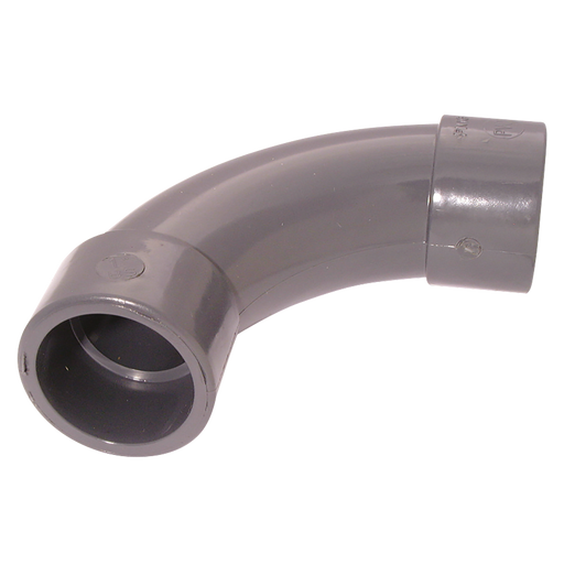 1.1/2" Id Solvent Bend 90 S/R Upvc Dgrey