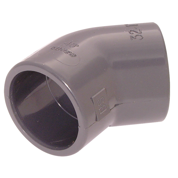 8" Id Solvent Elbow 45Deg Upvc Dgrey
