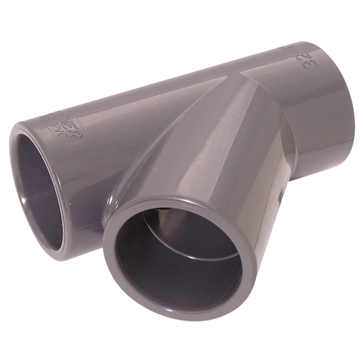 1" Id Solvent Equal 45Tee Upvc Dgrey