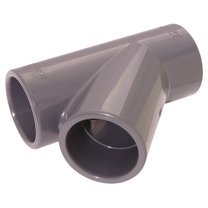 1" Id Solvent Equal 45Tee Upvc Dgrey