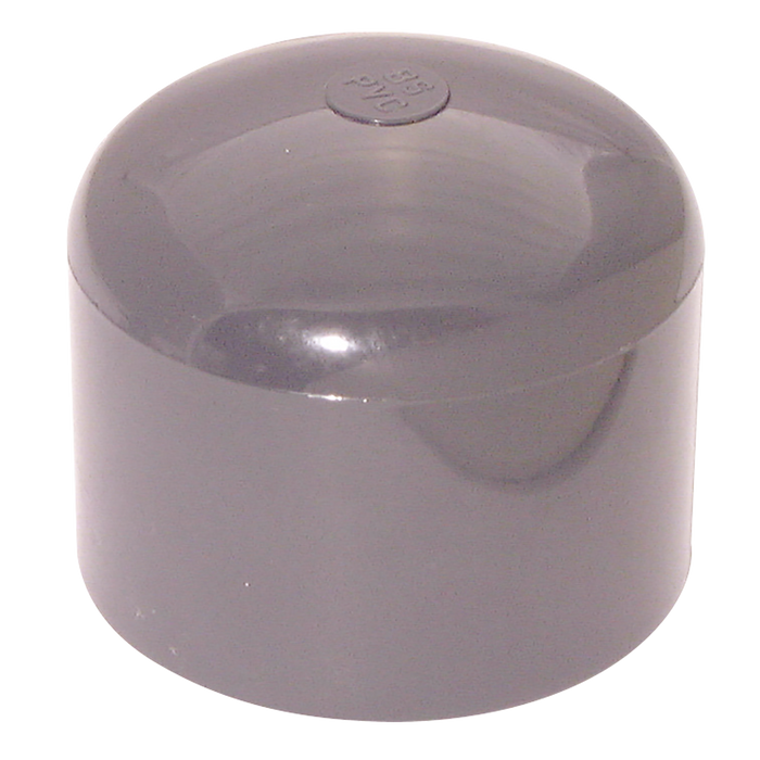 2" Id Solvent Blankingcap Abs Lgrey