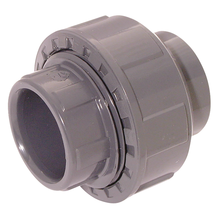1/2" Id Upvc Split Union Dgrey