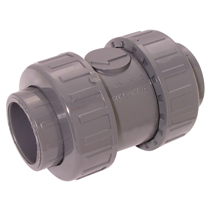 1/2" Id Abs Check Valve Double Union