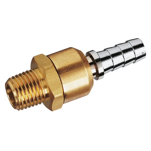 1/4" Npt Male Straight Swivel Hose Tails, Brass