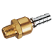 1/4" Npt Male Straight Swivel Hose Tails, Brass