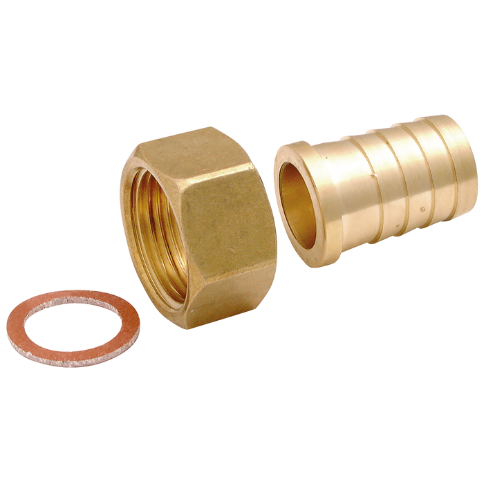 3/4" Bspp Female Straight Swivel Hose Tails, Brass