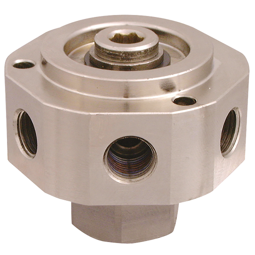 1 X 3/8" Bsp Male Inlet X 6 X 1/8" Bsp Female Outlets Rotating Joint