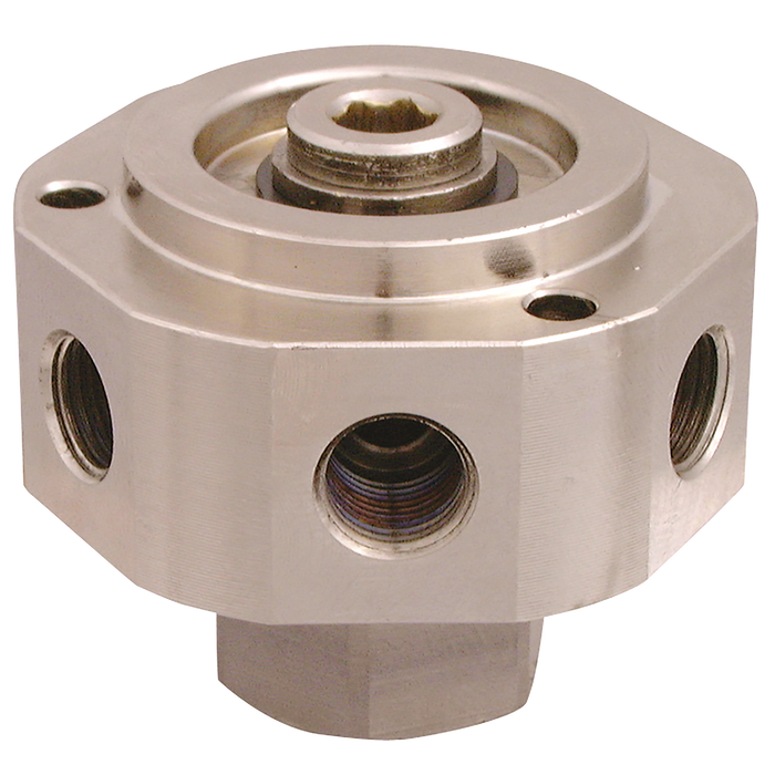 1 X 3/8" Bsp Male Inlet X 6 X 1/8" Bsp Female Outlets Rotating Joint