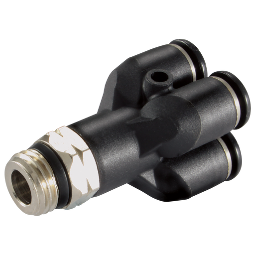 4Mmod X 1/4 Dbl Y Con Tube X Male Bspt