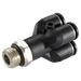 4Mmod X 1/4 Dbl Y Con Tube X Male Bspp