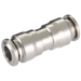 1/4" Od Tube Equal Straight Nickel Plated