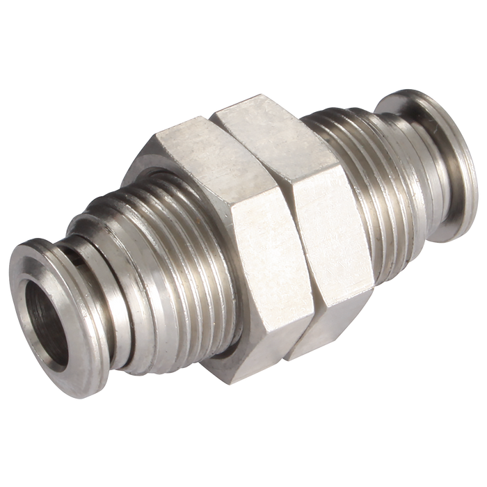 1/2" Od Equal Bulkhead Nickel Plated