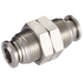 3/8" Od Equal Bulkhead Nickel Plated