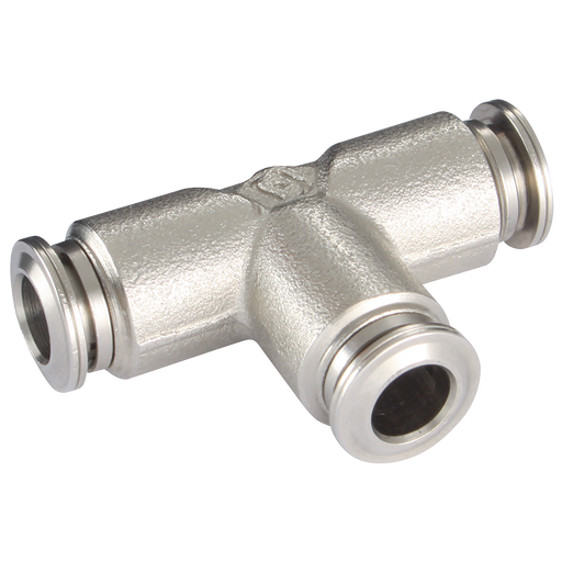 3/8" Od Tube Equal Tee Nickel Plated