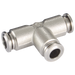 1/4" Od Tube Equal Tee Nickel Plated