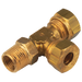1/4" Bspt Male X 5/16" Od Tee, Male Stud Run