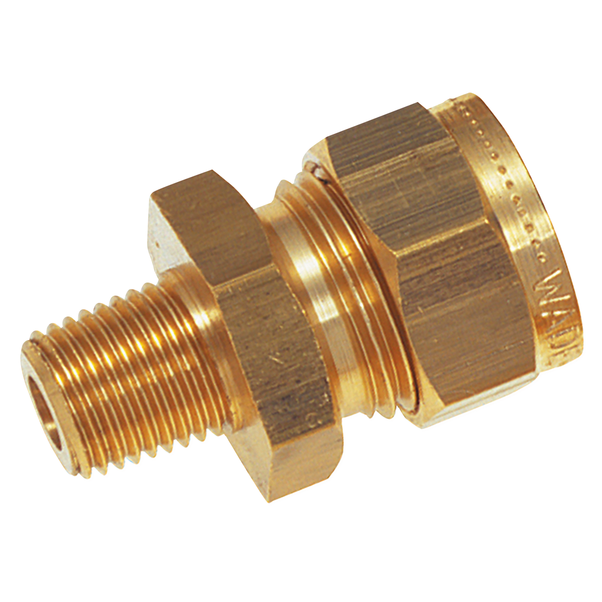 Wade WADE760 1/8" BSPT Male x 1/8" O/D Male Stud Coupling