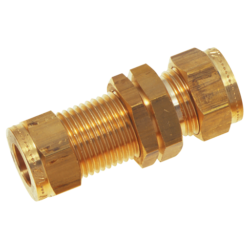 1/4" Od Equal Ended Bulkhead Coupling