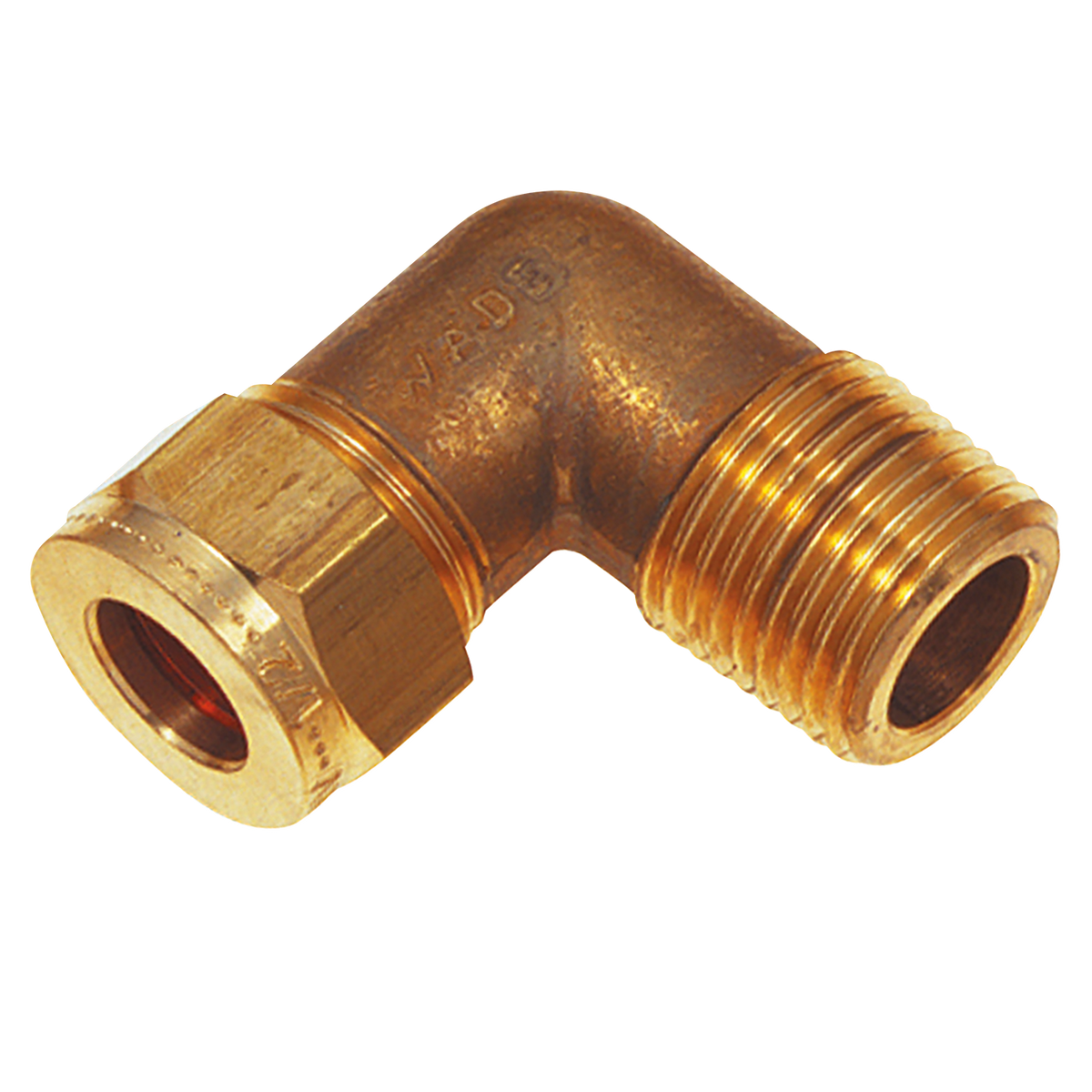 Wade WADE8025 1/4" BSPT Male x 5/16" O/D Male Stud Elbow