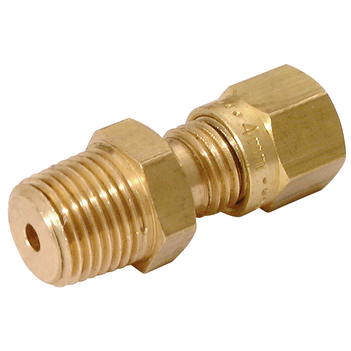 1/4" Bspt Male X 4Mm Od Male Stud Coupling