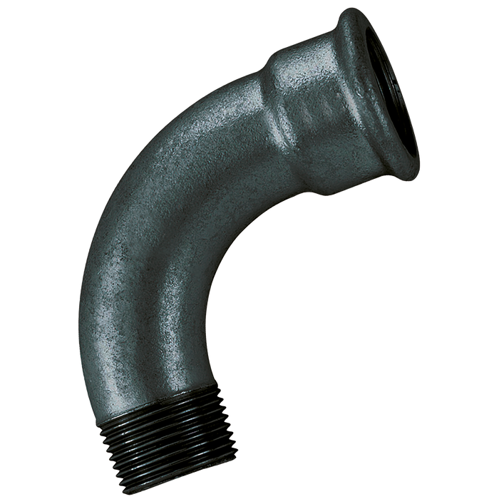 1/2" Bspt/Bsp Male/Fem 90 Bend Black