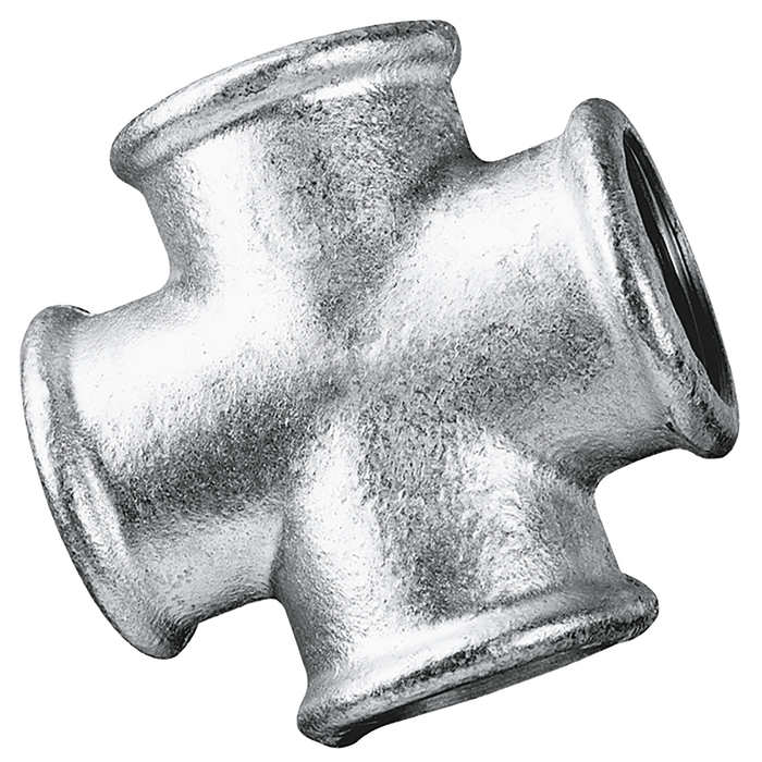 1/2" Bsp Fem Equal Cross Galvanised 180