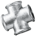 1/2" Bsp Fem Equal Cross Galvanised 180