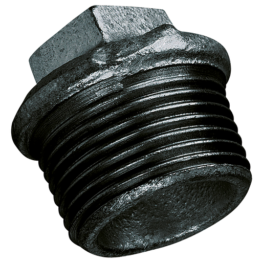 3/8" Bspt Beaded Hollow Plug Black