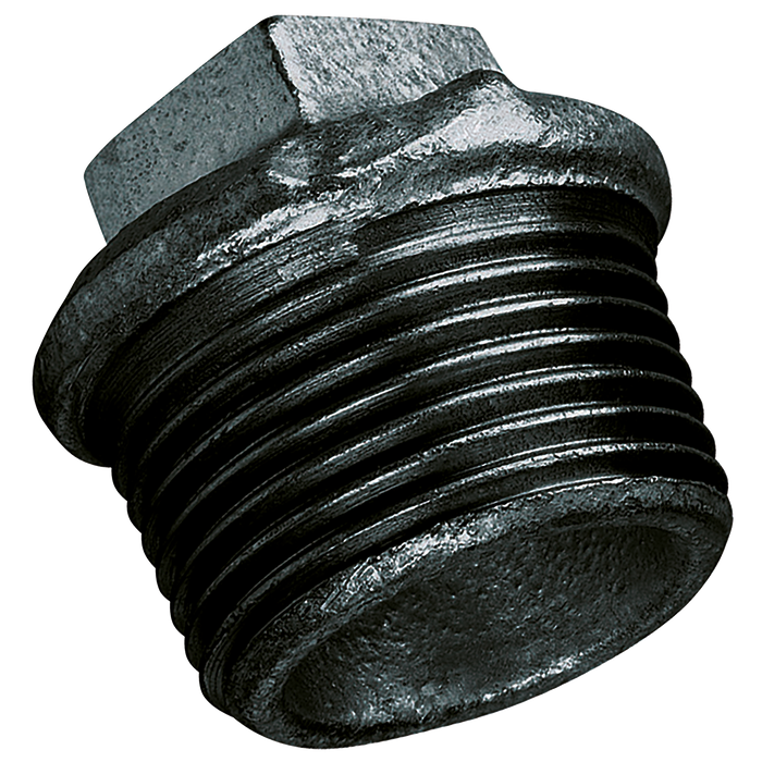 3/8" Bspt Beaded Hollow Plug Black