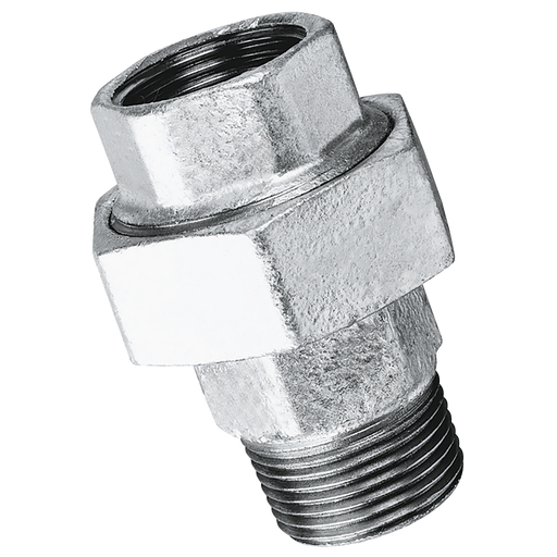 3/8" Bspt/Bsp Male/Fem Equal Union Galvanised