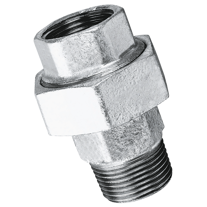 3/8" Bspt/Bsp Male/Fem Equal Union Galvanised