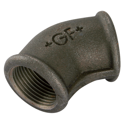 1" Bsp Fem Equal 45¬∞ Elbow Black Gf120