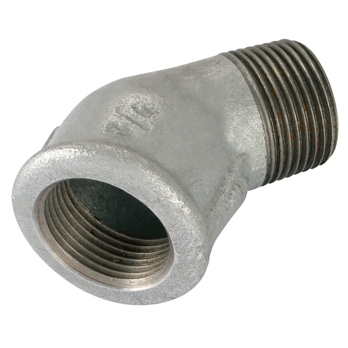 1.1/2"Bsp/T M/Fem 45¬∞ Elbow Galvanised Gf121G