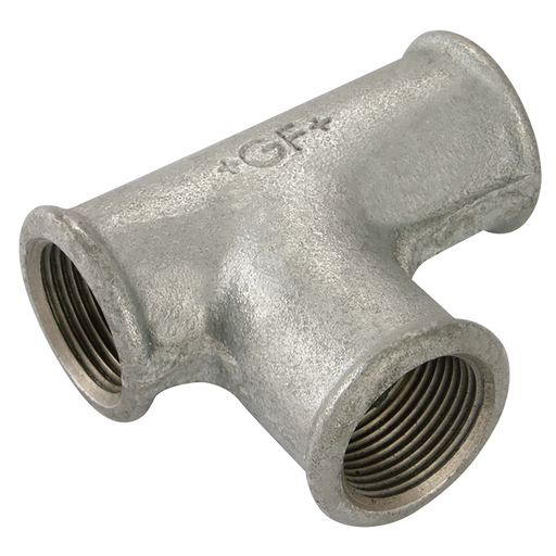 2" Bspp Pitcher Tee Galvanised Gf131G