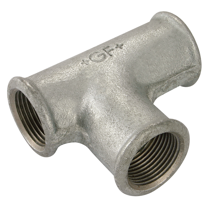 1.1/2" Bspp Pitcher Tee Galvanised Gf131G