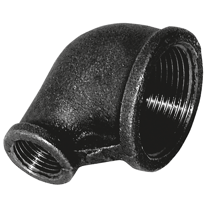 1.1/2"X1" Bspt Fem/Redu Elbow Black