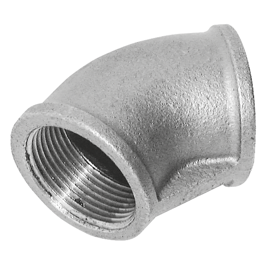 1.1/4"Bspt Fem 45¬∞ Elbow Fig155 Galvanised