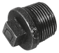 1.1/2"Bspt Male Beaded Solid Plug Black