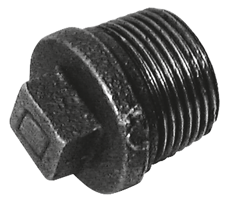 1/2" Bspt Male Beaded Solid Plug Black