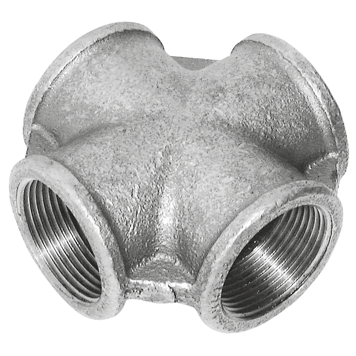 3/4" Bspp Equal Fem Cross Fig171 Galvanised