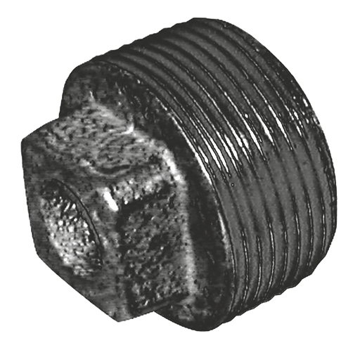 2" Bspt Male Hollow Plug Fig147 Black