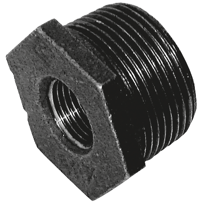 2" X 1" Bspt M/F Hex Bush Black