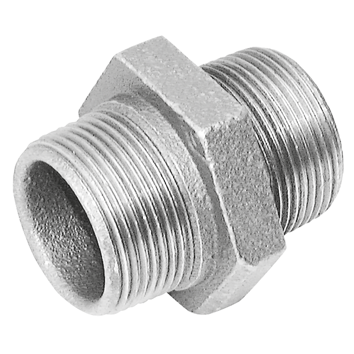 1.1/4"Bspt Male Hex Nipple Fig144 Galvanised