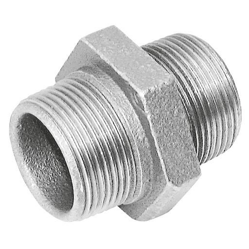 3/4" Bspt Male Hex Nipple Fig144 Galvanised