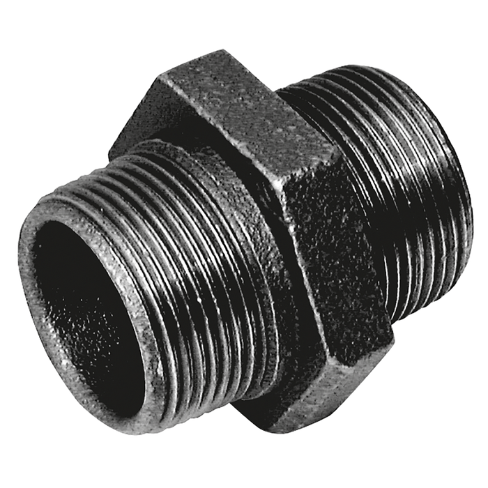 1.1/2"Bspt Male Hex Nipple Fig144 Black