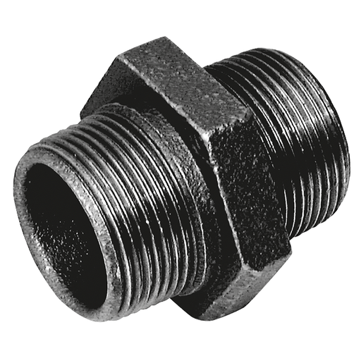 3" Bspt Male Hex Nipple Fig144 Black