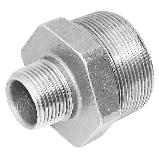 2" X 1.1/2" Bspt Hex Redu Nipple Galvanised