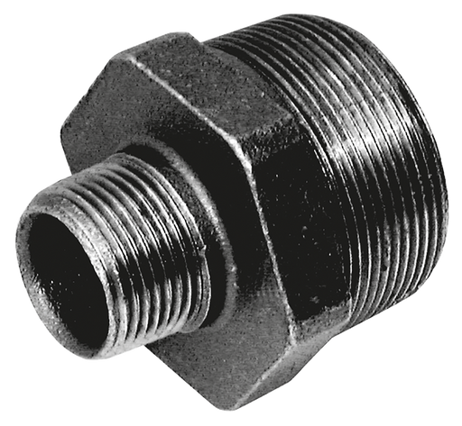 3/8"X1/4" Bspt Hex Redu Nipple Black